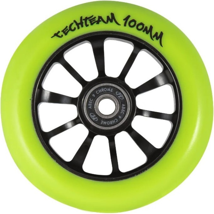 Колесо для самоката TECH TEAM X-TREME 100*24мм Wind2, yellow transparent NN007751